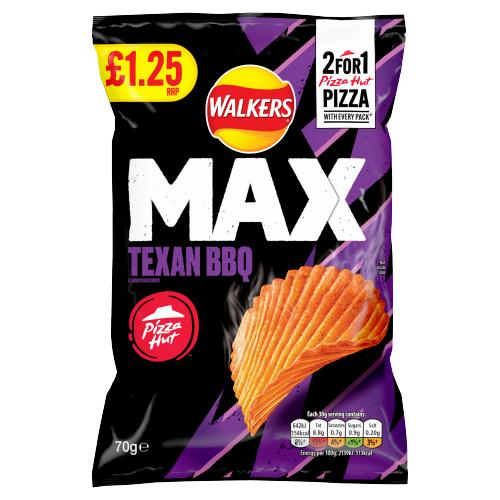 Walkers Max Pizza Hut Texan BBQ Crisps (70g) (UK) POP Shop & Gallery