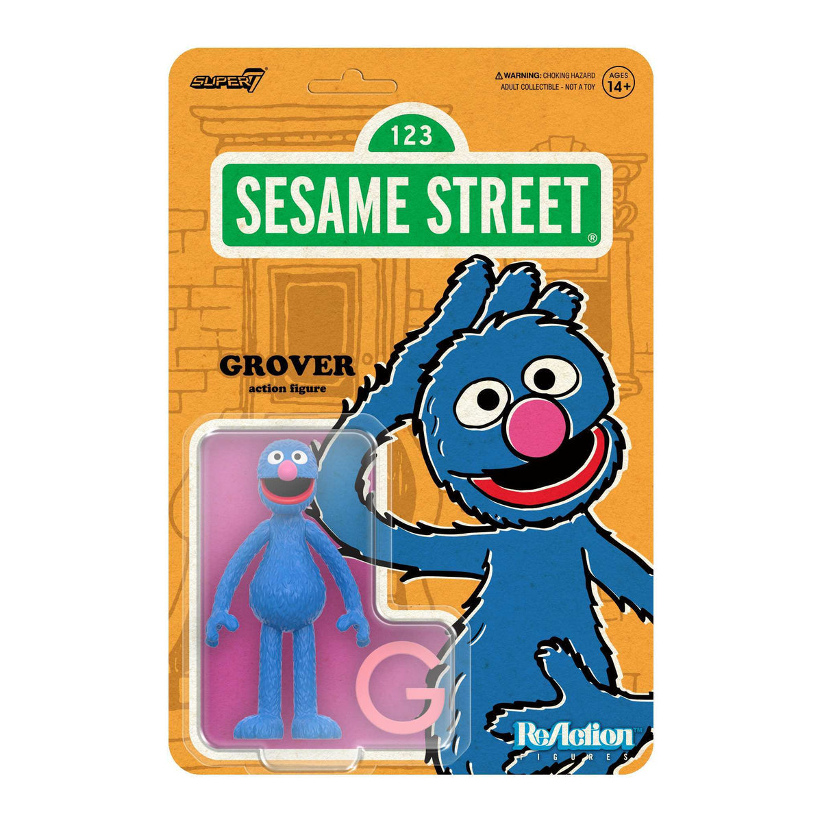 Super7 X Sesame Street Grover ReAction Figure POP SHOP GALLERY super7-x-sesame-street-grover-reaction-figure-pop-shop-gallery