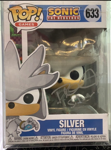 Funko Pop! Games Sonic The Hedgehog Silver #633 AUTOGRAPHED