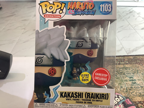 Funko Pop Animation Naruto Shippuden Kakashi (Raikiri) 1103 GLOWS IN THE DARK - GAMESTOP EXCLUSIVE