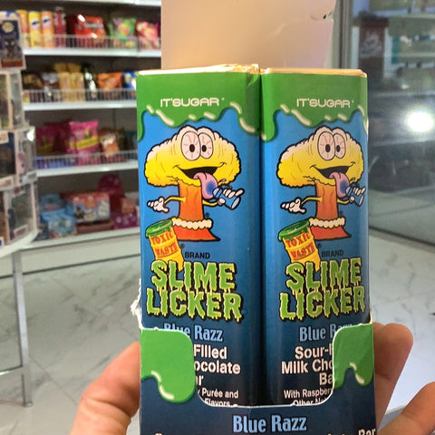 Slime Licker Blue Razz Sour-Filled Milk Chocolate Bar (50g)