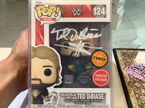 Funko Pop WWE “Million Dollar Man” Ted DiBiase 124 LIMITED EDTION CHASE - DIAMOND COLLECTION - AUTOGRAPHED