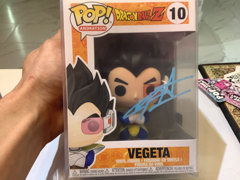 Funko Pop Animation Dragonball Z Vegeta 10 AUTOGRAPHED