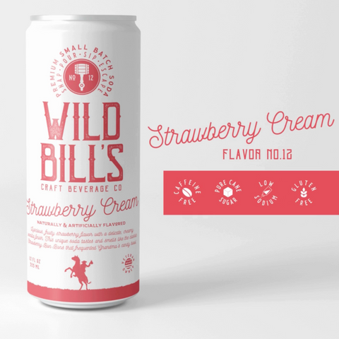 Wild Bill’s Strawberry Cream craft soda (355ml)