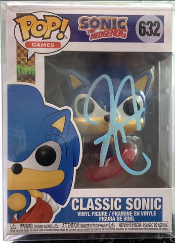 Funko Pop! Games Sonic The Hedgehog Classic Sonic #632 AUTOGRAPHED