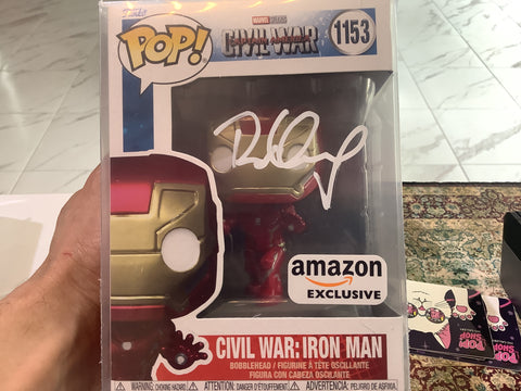 Funko Pop Captain America Civil War Iron Man 1153 AUTOGRAPHED BY ROBERT DOWNEY JR