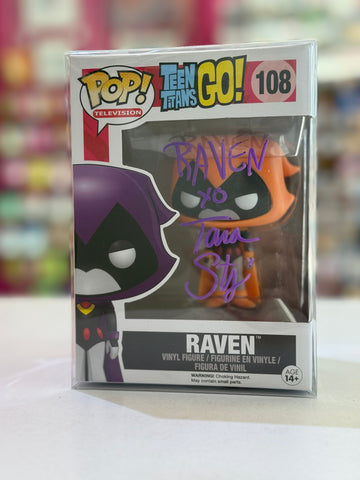 Funko POP! Television: Teen Titans Go! - Raven 108 SIGNED