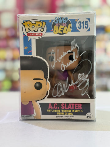 Funko POP! Television: Saved by the Bell - A.C. Slater SIGNED by Mario Lopez