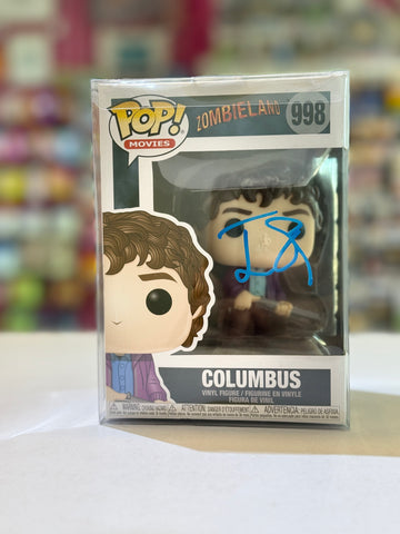 Funko POP! Movies: Zombieland - Columbus 998 SIGNED by Jesse Eisenberg