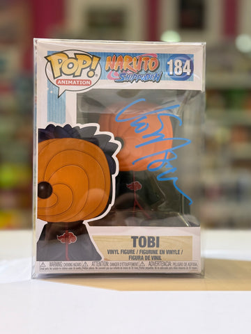 Funko POP! Animation: Naruto Shippuden- Tobi 184 SIGNED BY: Vic Mignogna