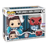 Funko POP! Animation: Demon Slayer - Tanjiro Kamado & Sakonji Urokodaki 2 Pack (Funko 2023 Summer Convention Limited Edition)