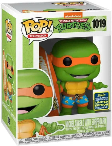 Funko POP! TMNT Michelangelo with Surfboard 1019 (Comicon 2020 LE)
