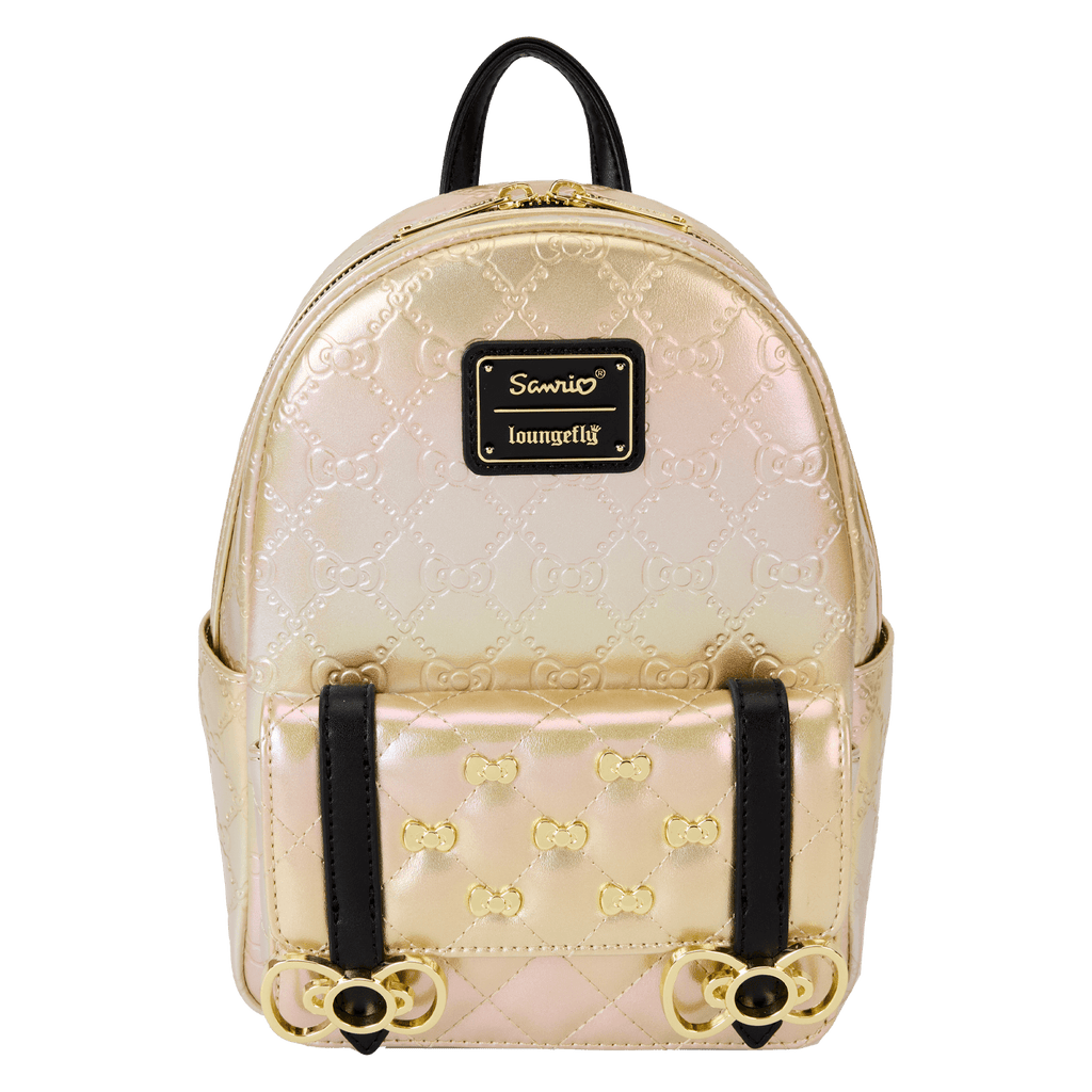 hello kitty mini backpack loungefly Loungefly Limited Edition Hello Kitty 50th Anniversary Gold Mini Backp – POP SHOP & GALLERY