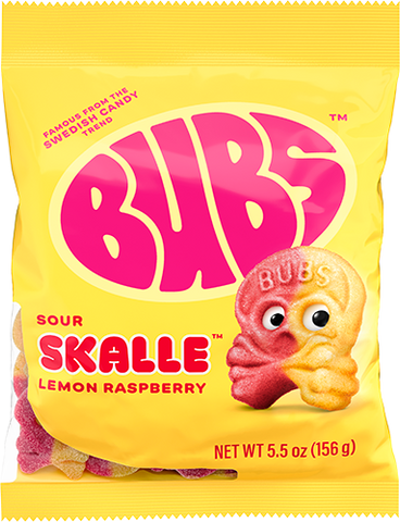 Bubs Sour Lemon Raspberry Skalle