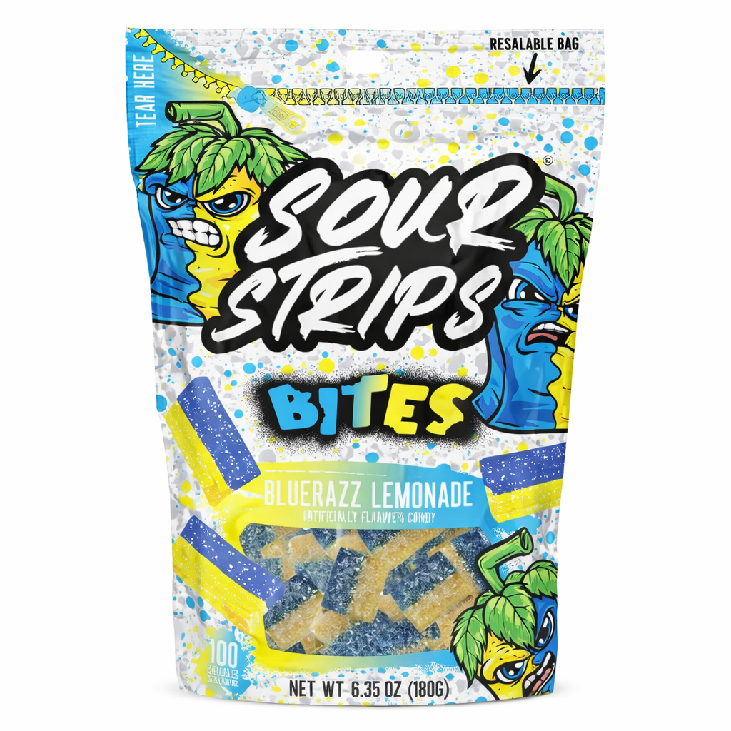 Sour Strips Blue Razz Lemonade 180g – Viral Sour Candy – POP SHOP & GALLERY