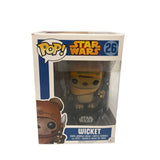 Funko Pop! Star Wars: Wicket #26 – Blue Box, actual boxed collectible on white background