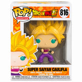 Funko Pop! Animation Dragon Ball Super Super Saiyan Caulifla #816 boxed vinyl figure on a white background.