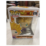 Actual condition photo of Funko Pop! Super Saiyan Caulifla #816 showing the box, window, and visible packaging condition.