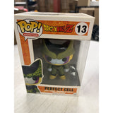 Actual condition photo of Funko Pop! Dragon Ball Z Perfect Cell #13 showing the box, window, and visible packaging condition.
