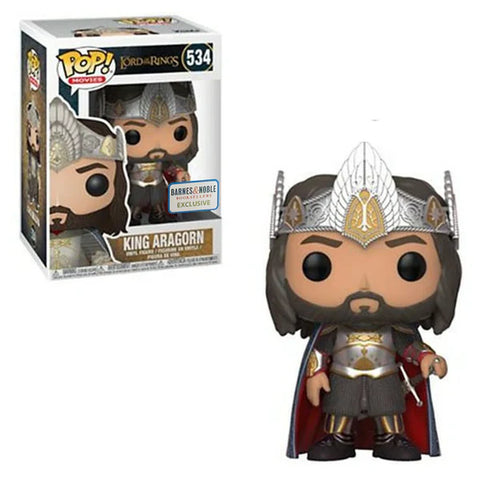 Funko Pop Movies Lord Of The Rings King Aragorn 534 Barnes & Noble Booksellers EXCLUSIVE