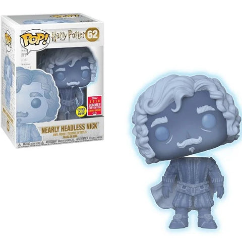 Funko Pop Harry Potter Nearly Headless Nick 62 GLOWS IN THE DARK - FUNKO 2018 SUMMER CONVENTION LIMITED EDITION